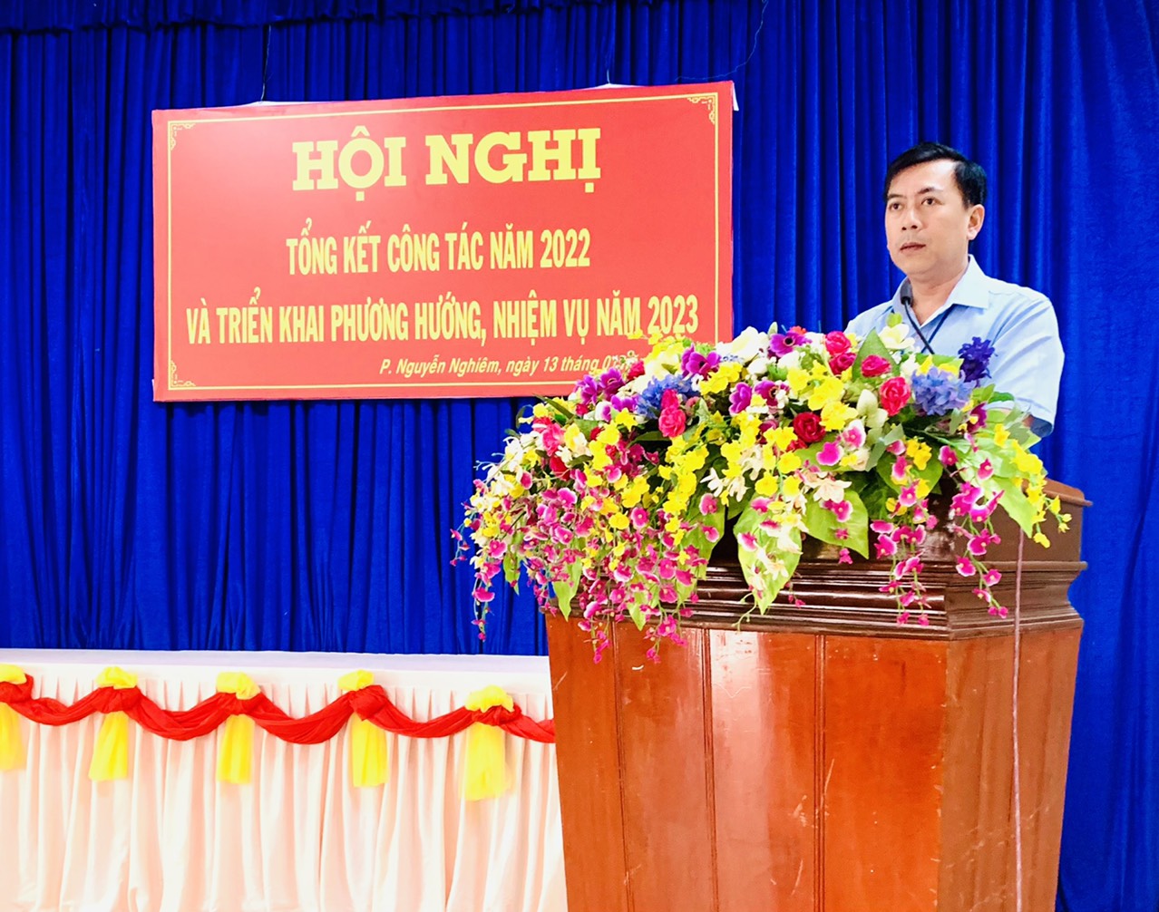 UBND Phường Nguyễn Nghiêm tổng kết công tác năm 2022 và triển khai phương hướng, nhiệm vụ năm 2023