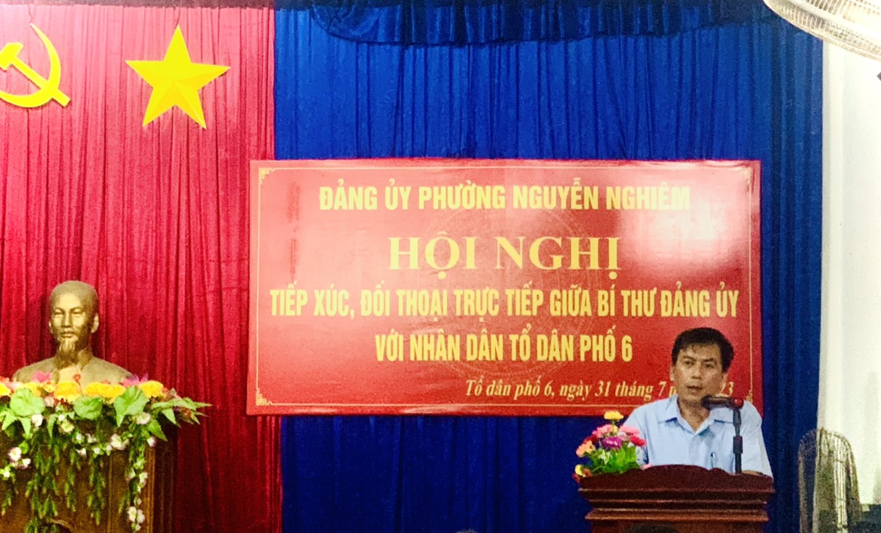 Bí thư Đảng ủy Phường Nguyễn Nghiêm đối thoại trực tiếp với Nhân dân