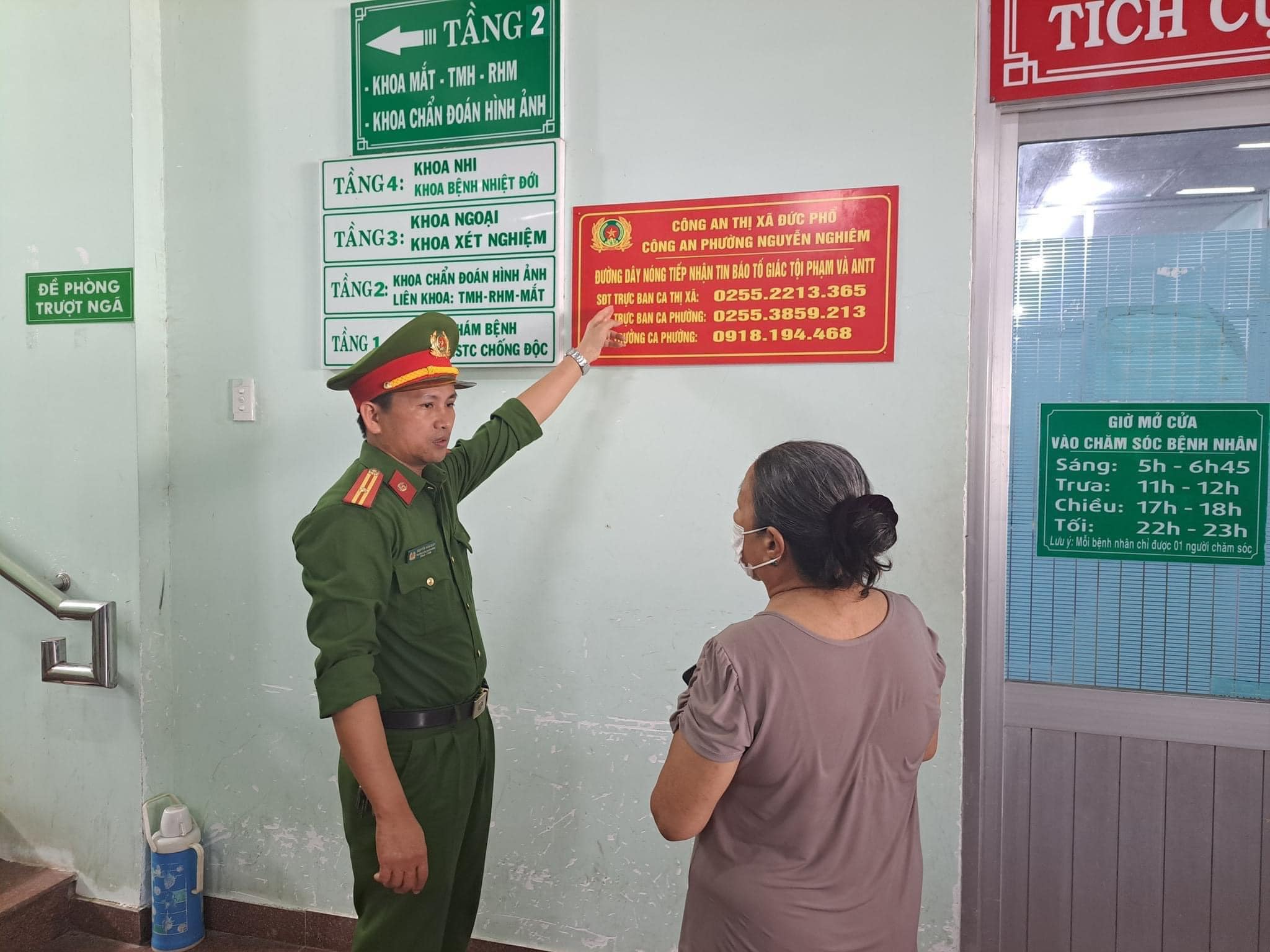 Công khai đường dây nóng tiếp nhận tin báo tố giác tội phạm và an ninh trật tự của Công an phường Nguyễn Nghiêm