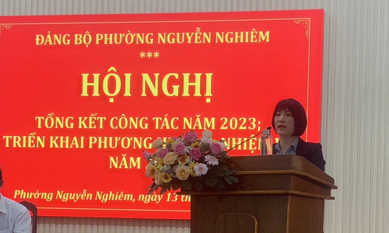 Đảng bộ phường Nguyễn Nghiêm tổng kết công tác năm 2023