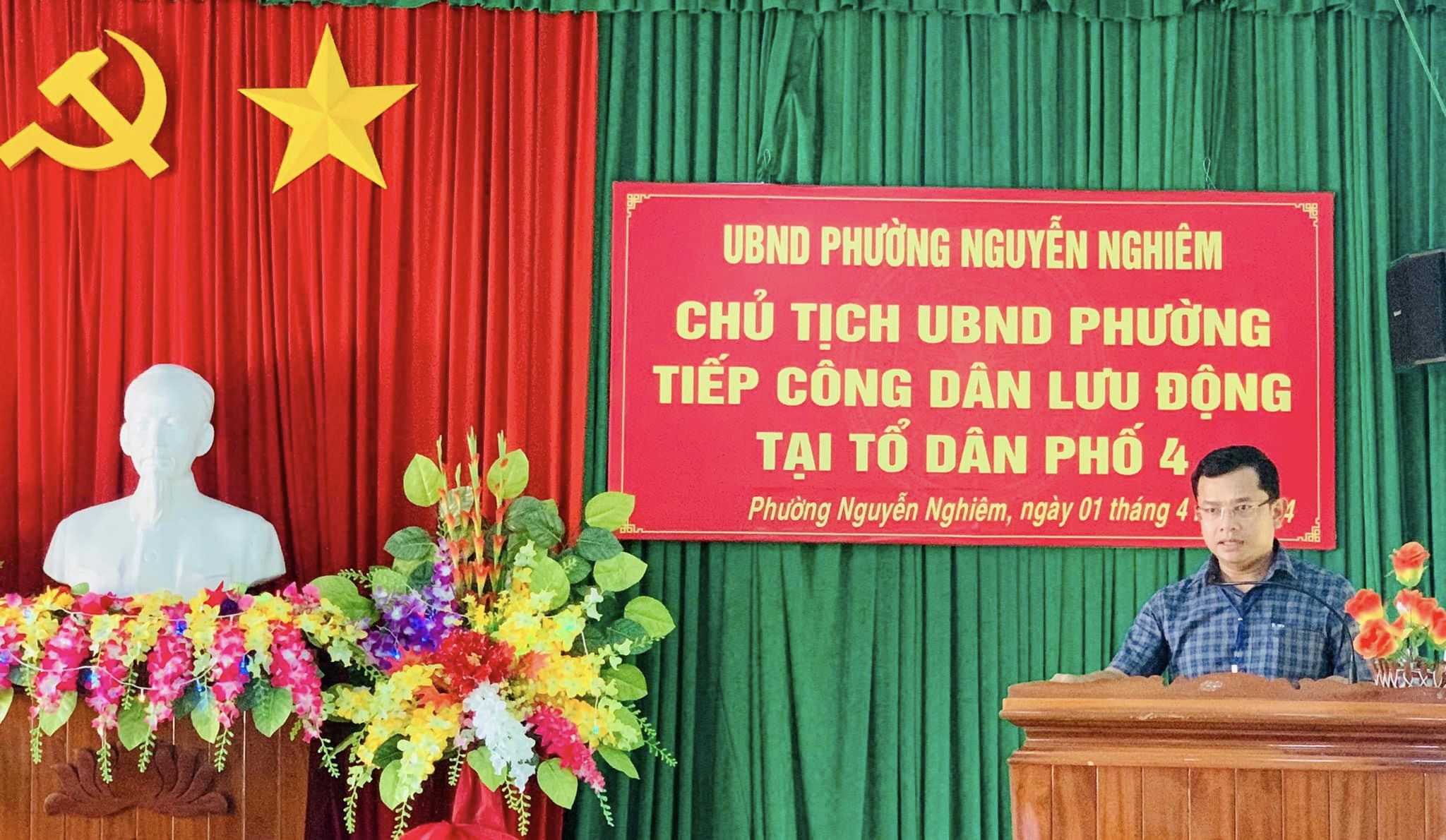 Chủ tịch UBND Phường Nguyễn Nghiêm tiếp công dân lưu động tại TDP4