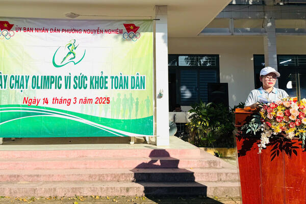 PHƯỜNG NGUYỄN NGHIÊM SÔI NỔI TỔ CHỨC  NGÀY HỘI CHẠY OLYMPIC VÌ SỨC KHỎE TOÀN DÂN NĂM 2025
